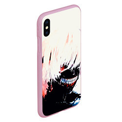 Чехол iPhone XS Max матовый Tokyo ghoul, цвет: 3D-розовый — фото 2