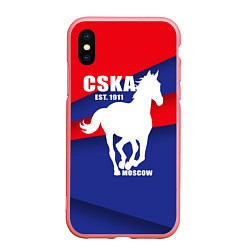 Чехол iPhone XS Max матовый CSKA est. 1911, цвет: 3D-баблгам