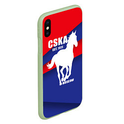 Чехол iPhone XS Max матовый CSKA est. 1911, цвет: 3D-салатовый — фото 2