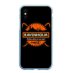 Чехол iPhone XS Max матовый Ravenholm, цвет: 3D-голубой