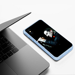 Чехол iPhone XS Max матовый Честер на сцене, цвет: 3D-голубой — фото 2