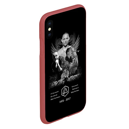 Чехол iPhone XS Max матовый Bennington Memories / 3D-Красный – фото 2