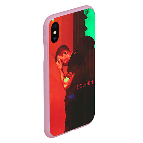 Чехол iPhone XS Max матовый Dolphin Pain / 3D-Розовый – фото 2