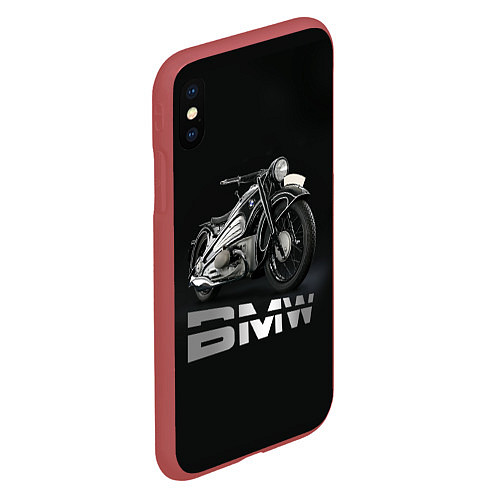 Чехол iPhone XS Max матовый Мотоцикл BMW / 3D-Красный – фото 2