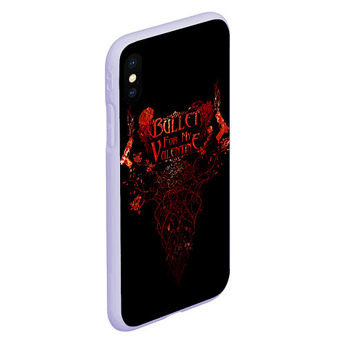 Чехол iPhone XS Max матовый Bullet For My Valentine / 3D-Светло-сиреневый – фото 2