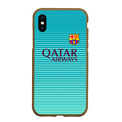Чехол iPhone XS Max матовый Barcelona FC: Aqua