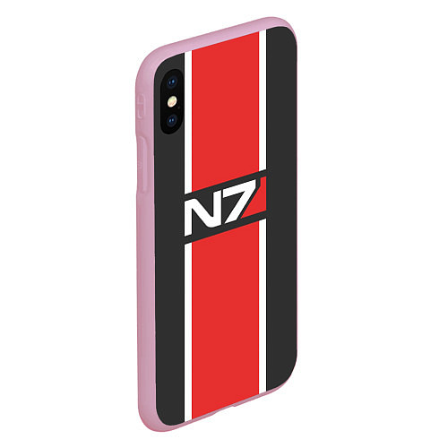 Чехол iPhone XS Max матовый Mass Effect: N7 / 3D-Розовый – фото 2