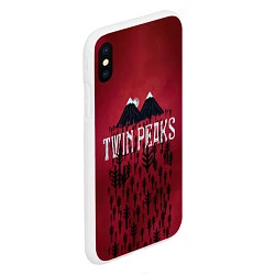 Чехол iPhone XS Max матовый Twin Peaks Wood, цвет: 3D-белый — фото 2