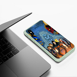 Чехол iPhone XS Max матовый Dethklok: Heroes, цвет: 3D-салатовый — фото 2