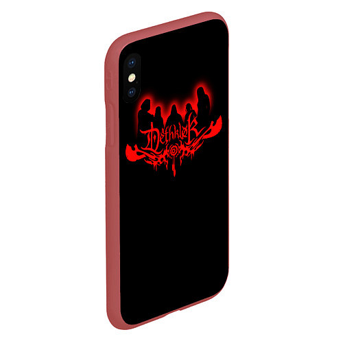 Чехол iPhone XS Max матовый Dethklok / 3D-Красный – фото 2