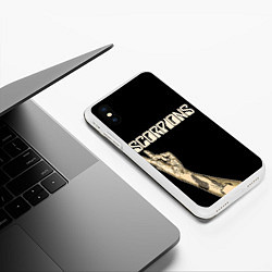 Чехол iPhone XS Max матовый Scorpions Rock, цвет: 3D-белый — фото 2