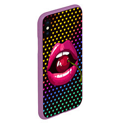 Чехол iPhone XS Max матовый Pop art, цвет: 3D-фиолетовый — фото 2