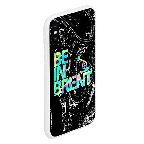 Чехол iPhone XS Max матовый Be in brent / 3D-Белый – фото 2