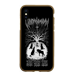 Чехол iPhone XS Max матовый Wolves in the Throne Room, цвет: 3D-коричневый