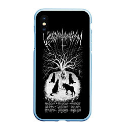 Чехол iPhone XS Max матовый Wolves in the Throne Room, цвет: 3D-голубой