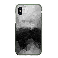 Чехол iPhone XS Max матовый Polygon gray