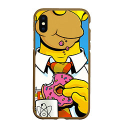 Чехол iPhone XS Max матовый Homer with donut