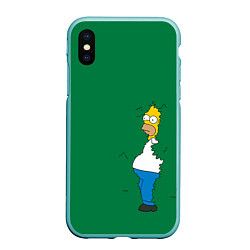 Чехол iPhone XS Max матовый Гомер в кустах