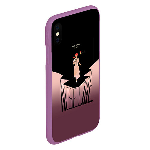Чехол iPhone XS Max матовый Black Mirror: Noseone / 3D-Фиолетовый – фото 2