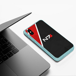 Чехол iPhone XS Max матовый N7 Space, цвет: 3D-мятный — фото 2