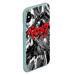 Чехол iPhone XS Max матовый Berserk, цвет: 3D-мятный — фото 2