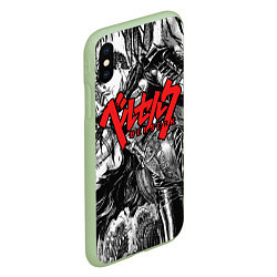 Чехол iPhone XS Max матовый Berserk, цвет: 3D-салатовый — фото 2