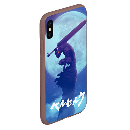 Чехол iPhone XS Max матовый Berserk Night / 3D-Коричневый – фото 2