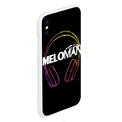 Чехол iPhone XS Max матовый Meloman / 3D-Белый – фото 2