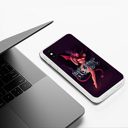 Чехол iPhone XS Max матовый AC/DC: Devil Girl, цвет: 3D-белый — фото 2