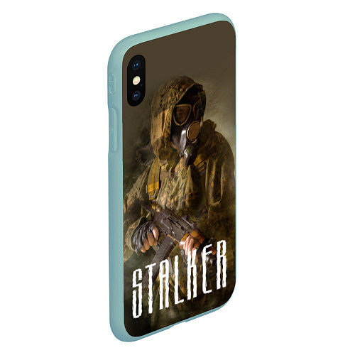 Чехол iPhone XS Max матовый STALKER: Warrior / 3D-Мятный – фото 2