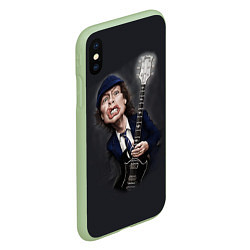 Чехол iPhone XS Max матовый AC/DC: Guitarist, цвет: 3D-салатовый — фото 2
