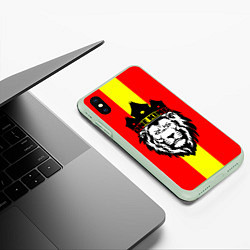 Чехол iPhone XS Max матовый One Lion King, цвет: 3D-салатовый — фото 2