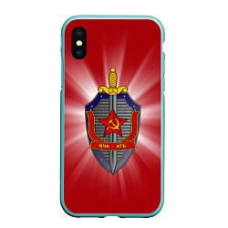 Чехол iPhone XS Max матовый КГБ, цвет: 3D-мятный