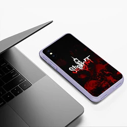 Чехол iPhone XS Max матовый Slipknot: Blood Blemishes, цвет: 3D-светло-сиреневый — фото 2