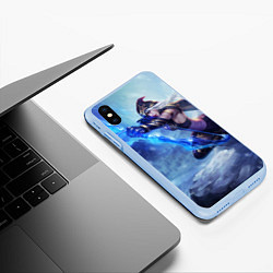 Чехол iPhone XS Max матовый Archer, цвет: 3D-голубой — фото 2