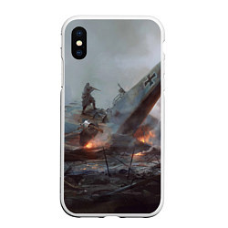 Чехол iPhone XS Max матовый Battlefield: Plan A, цвет: 3D-белый