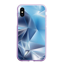 Чехол iPhone XS Max матовый Blue abstract