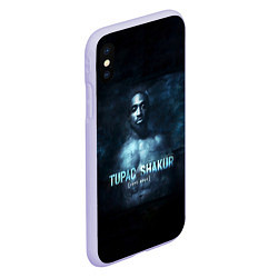 Чехол iPhone XS Max матовый Tupac Shakur 1971-1996, цвет: 3D-светло-сиреневый — фото 2