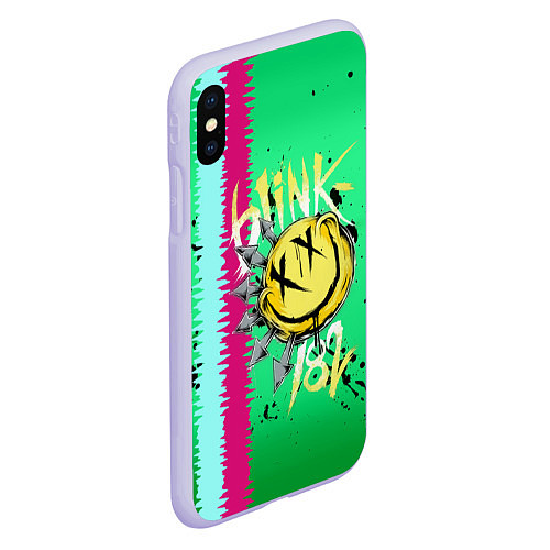 Чехол iPhone XS Max матовый Blink 182 / 3D-Светло-сиреневый – фото 2