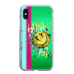 Чехол iPhone XS Max матовый Blink 182, цвет: 3D-светло-сиреневый