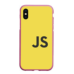 Чехол iPhone XS Max матовый JavaScript, цвет: 3D-малиновый