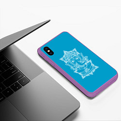 Чехол iPhone XS Max матовый India, цвет: 3D-фиолетовый — фото 2