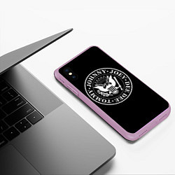 Чехол iPhone XS Max матовый The Ramones, цвет: 3D-сиреневый — фото 2