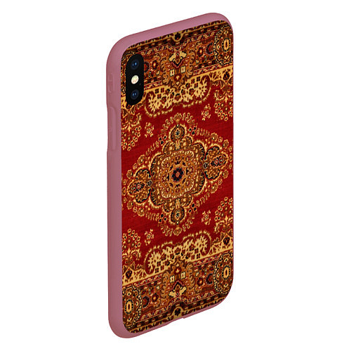 Чехол iPhone XS Max матовый Человек-ковер / 3D-Малиновый – фото 2