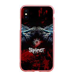 Чехол iPhone XS Max матовый Slipknot руки зомби, цвет: 3D-баблгам