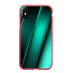 Чехол iPhone XS Max матовый Emerald lines