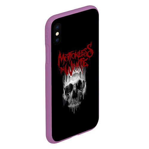 Чехол iPhone XS Max матовый MIW Skull / 3D-Фиолетовый – фото 2