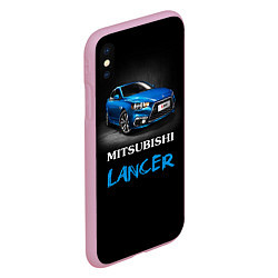 Чехол iPhone XS Max матовый Mitsubishi Lancer, цвет: 3D-розовый — фото 2