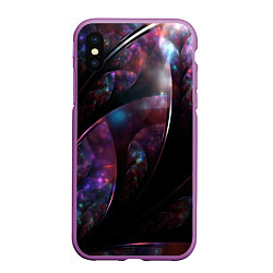 Чехол iPhone XS Max матовый Фантастическая Абстракция, цвет: 3D-фиолетовый