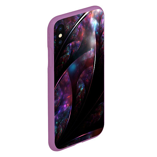 Чехол iPhone XS Max матовый Фантастическая Абстракция / 3D-Фиолетовый – фото 2